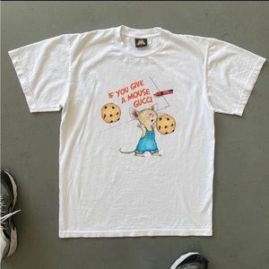 NWOT Mega Yacht “if you give a mouse gucci” shirt size Small